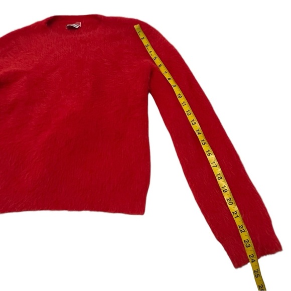 kate spade cortland mainline crewneck sweater Red XS fuzzy holidays Christmas - Picture 4 of 15